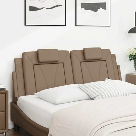 vidaXL - Hoofdbordkussen - "Viana" - 120 - cm - kunstleer - cappuccinokleurig