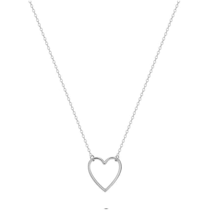 Twice As Nice Halsketting in zilver, hartje Zilverkleurig 45cm+5cm