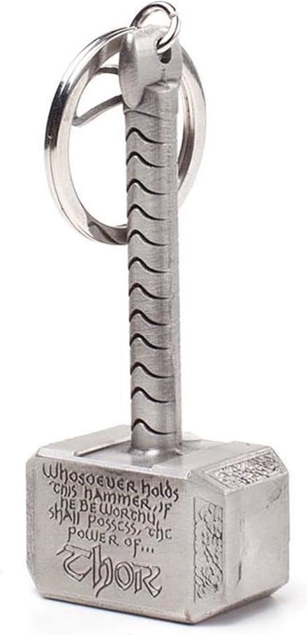Marvel Thor - Hammer Mjolnir Sleutelhanger - Zilverkleurig