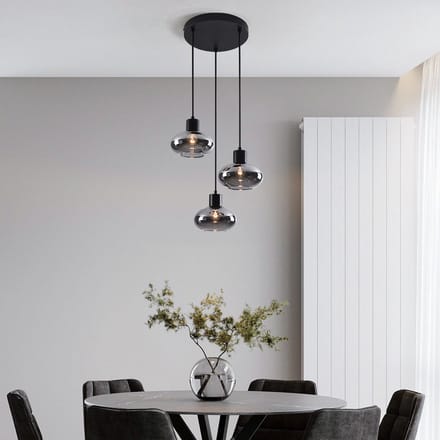 LumenXL - Moderne hanglamp - smoke glas, 3-lichts - Vida