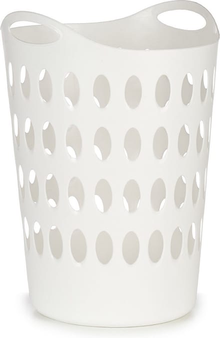 Arte R Flexibele wasmand/opbergmand - rond - wit - 50 liter - wasgoed sorteren