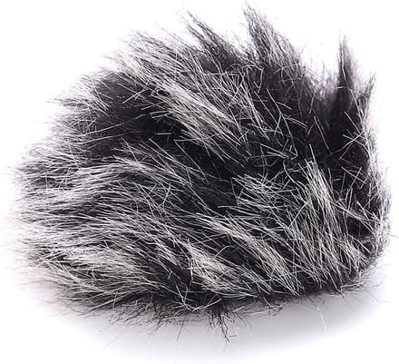 Microfoonhoes - Harige windkap - Helder geluid - Windruis reductie - Mini formaat - Zwart