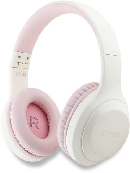 Guess koptelefoon - Bluetooth Headphone - BI-Color Printed Gold Logo - Roze