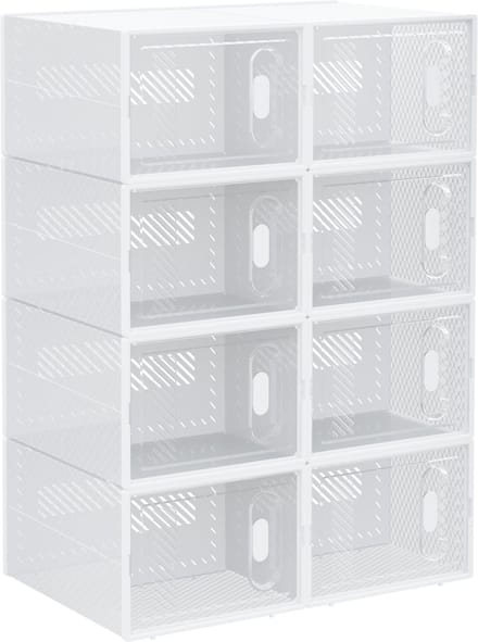 HOMCOM - DIY Schoenenkast - Kunststof -Transparant