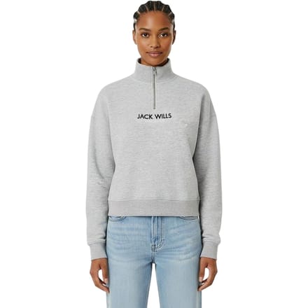 Jack Wills Dames/Dames Honeylane Sweatshirt met halve rits (Grijze Mergel)