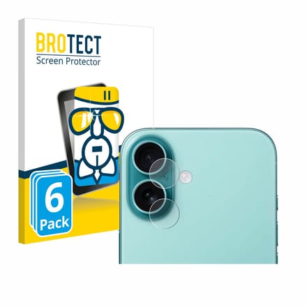 Screenprotector 6 Stuks voor Apple iPhone 16 (ALLEEN Camera Lens) Beschermglas transparant