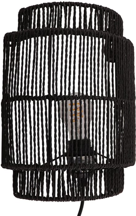 Olucia - SELENA - Wandlamp - Zwart - Vorm: Rechthoek