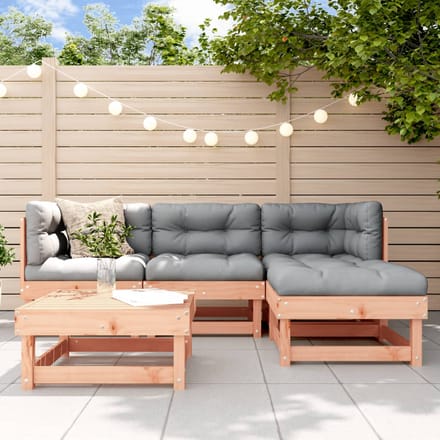 vidaXL - 5-delige - Loungeset - massief - douglashout
