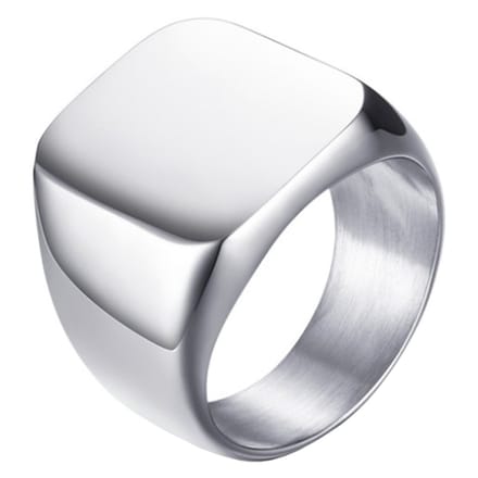 Stalen zegelring van Mendes Zilverkleurig-21mm