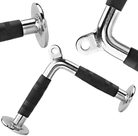Activ Space - Triceps Driehoek Handgreep - Dubbele Greep - Staal en Rubber - Voor Bicep en Tricep Training