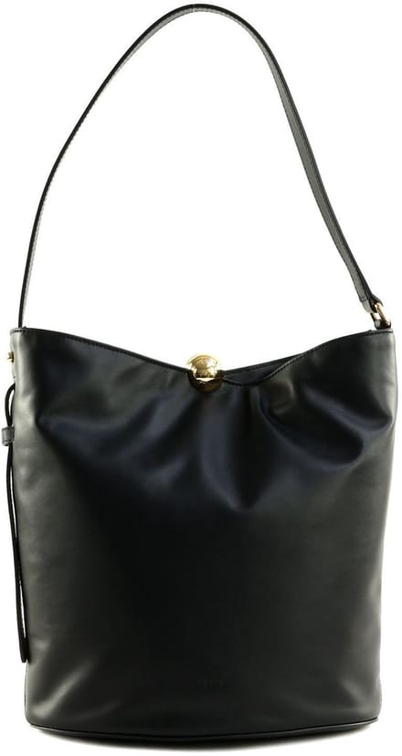 FURLA Leren Schoudertas Sfera Soft Bucket Bag Nero Zwart
