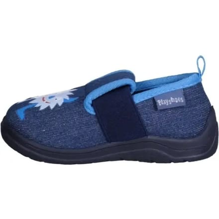 Playshoes pantoffels monster jeansblauw