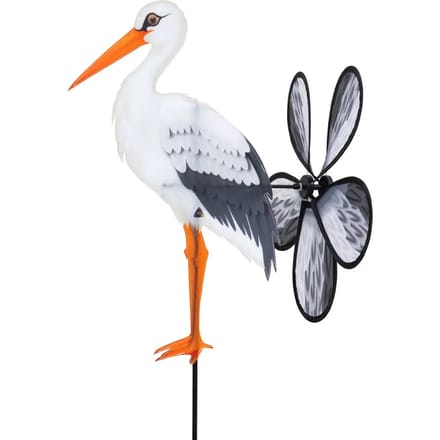 Windvanger HQ Spin Critter Ooievaar 100746 Wit 32 x 65 cm