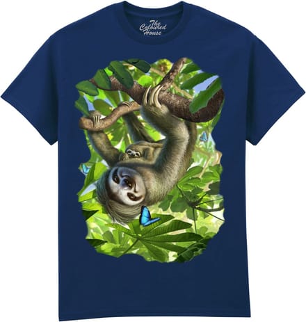 Luiaard Mama Sloth The Coloured House T-shirt 4XL