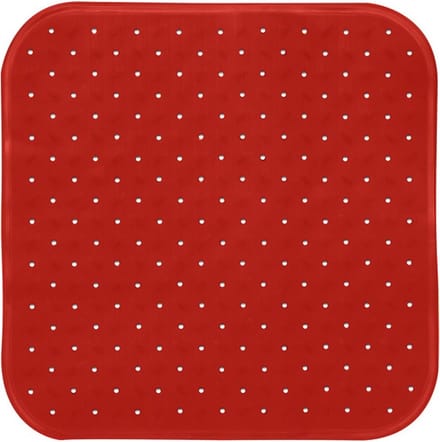 MSV Badmat Antislip – Douchemat met Zuignappen – Antibacterieel – Rozengeur – Terracotta Rood – 54 x 54 cm