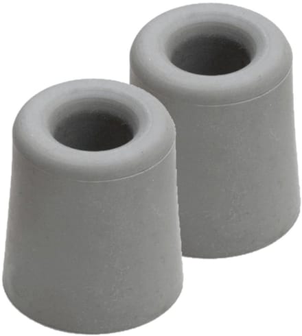 5x stuks deurstopper / deurstoppers rubber grijs - 3,3 x 3 cm - deurbuffers / deurbuffer