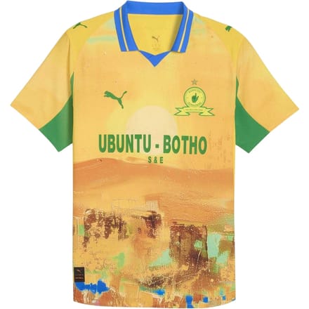 Puma Heren- en kindermodel: Super Mamelodi Sundowns FC thuisshirt (Geel/Groen)