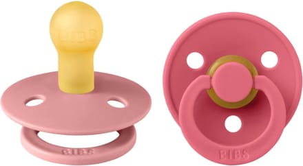 BiBs Fopspeen - Rond - 2 Stuks - 6-18 Mnd - Dusty Pink/Coral