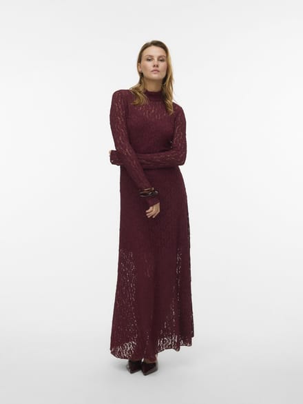 VERO MODA - VMLUNA LONG LACE DRESS JRS EXP SB8 - Dames - Maxi jurken