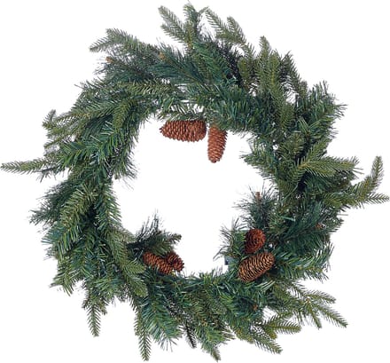 KAMERUN - Krans met LED - Groen - 60 cm - PVC