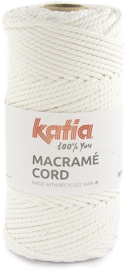 Katia Macramé Cord - 115 wit - Katoen Garen