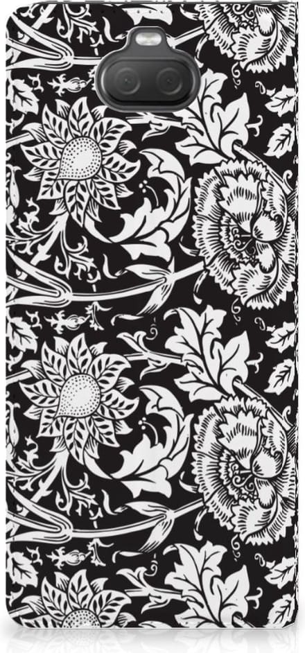 Sony Xperia 10 Smart Cover Black Flowers