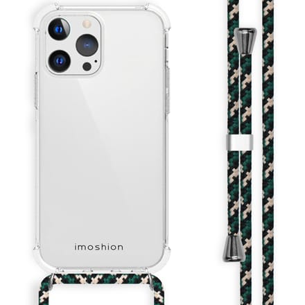imoshion Hoesje - Geschikt voor Apple iPhone 13 Pro - Backcover met koord - Green Multi Color