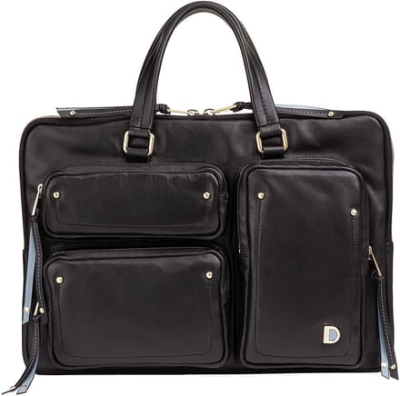 DuDu Pocket Aktentas Leder 36 cm Laptopvak - 34cm (14 duim) - nero