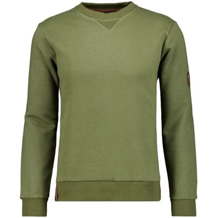Ragman Trui Round Neck Uni Color Sweat Donker Groen / male