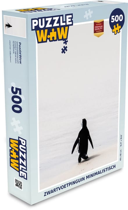 Puzzel Zwartvoetpinguïn minimalistisch - Legpuzzel - Puzzel 500 stukjes