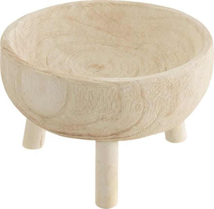 J-Line schaal Op Tripod - hout - wit