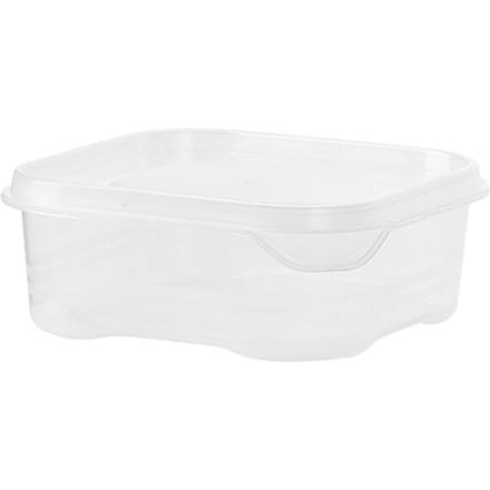 2 Stuks Diepvriescontainer Herbruikbaar Transparant Plastic Stapelbaar Grote Capaciteit Voedselopbergdoos white