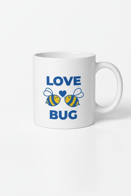 Mok met 'Love Bug' Bijen Design - Romantisch en Lief Cadeau