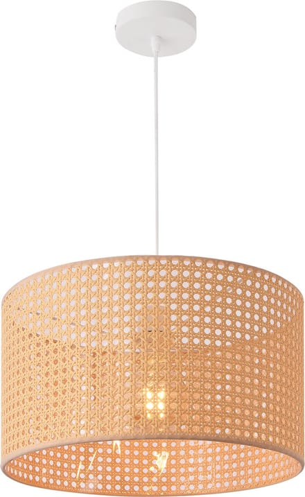 Hanglamp Shrewsbury 160x32 cm wit en beige E27