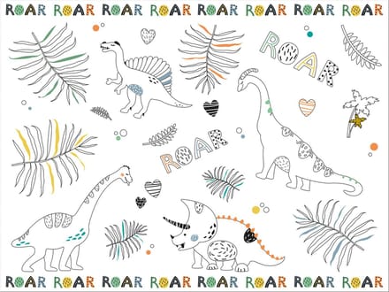 Folat BV - Coloring page Placemat Dino Roars 6 pcs.