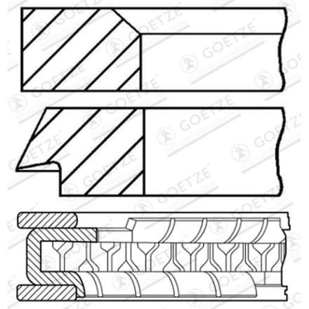 Goetze Engine Zuigerveren set GOETZE 08-206600-00