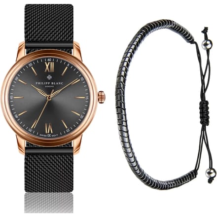 Horloge en armband in gaas Philipp Blanc Geneva