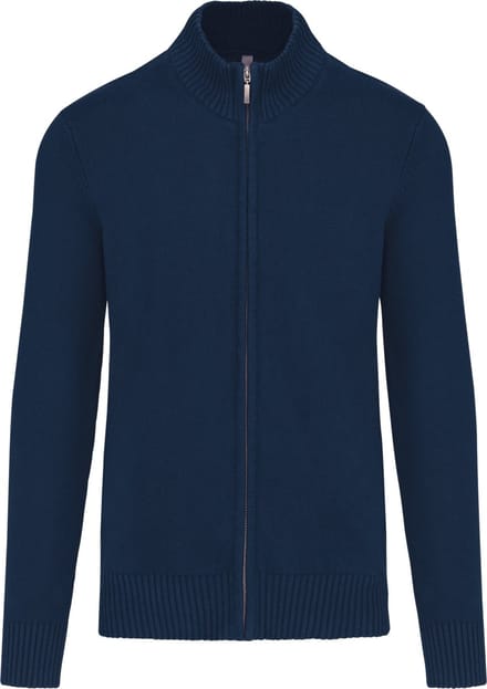 Kariban Heren cardigan met rits K971 - Navy - M
