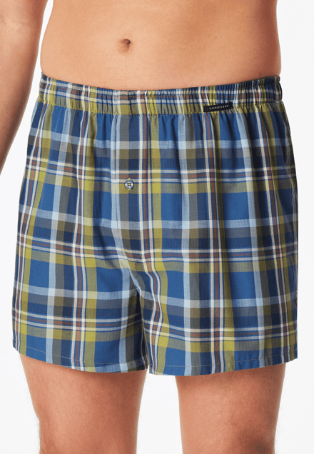 Schiesser 2Pack Boxershorts - Boxershorts Multipacks Onderbroek - blauw, groen