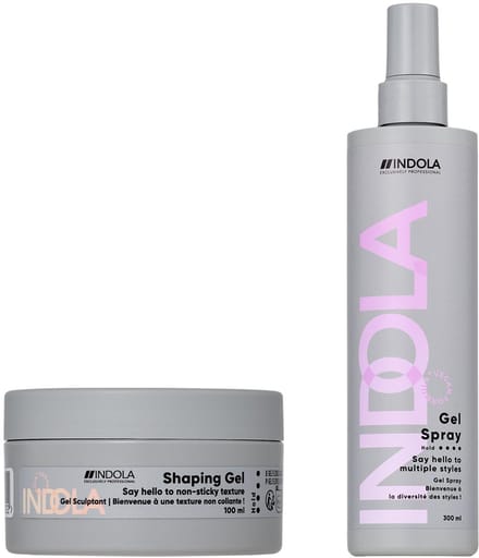 Indola - Styling - Slickback Essentials - Shaping Gel & Finishing Gel Spray set