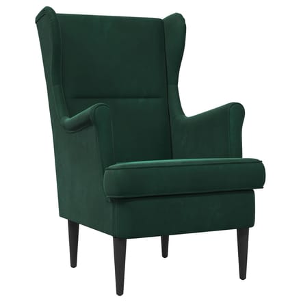vidaXL - Fauteuil - Donkergroen - Fluweel