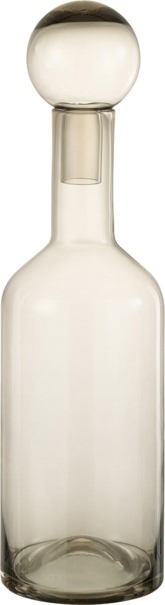 J-Line decoratie Fles Norma - glas - grijs - medium