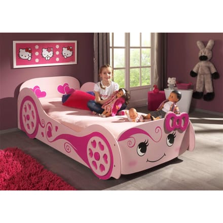 LUCEVI - Carbeds Love Bed 90x200cm - Roze
