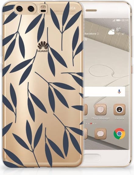 Huawei P10 Plus TPU Case Leaves Blue
