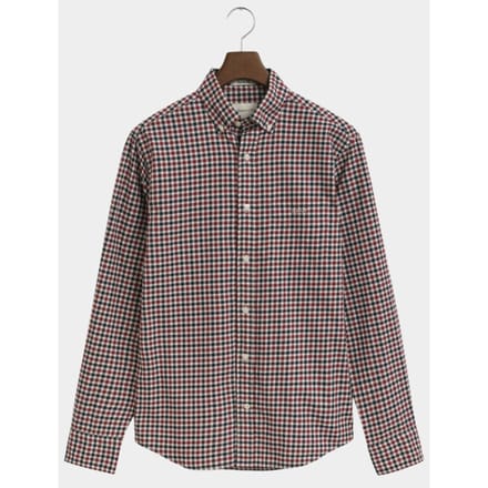 Gant Overhemd Cotton Twill Gingham Check Button-Down Plumped Red / male
