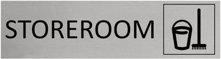 CombiCraft Aluminium deurbordje Storeroom 165x45mm met tape - per stuk