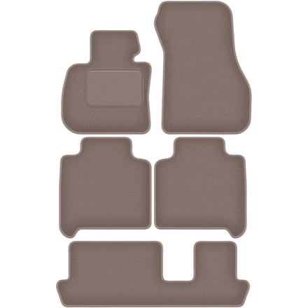 Beige veloursmatten voor: BMW 2 F46 7-zits (2015-2022)