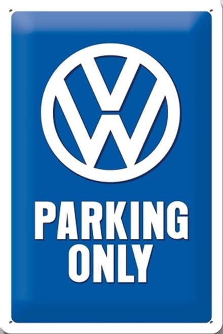 VW Parking Only Metalen Wandbord 20x30 cm