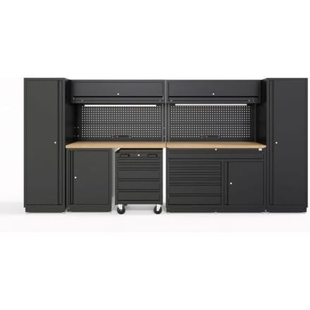 HBM modulair werkplaatssystem 13-delig, zwart