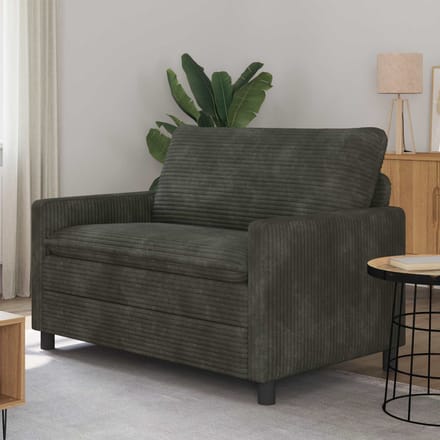 vidaXL - Bank - Antracietkleurig - 126 - x - 81 - x - 87,5 - cm - Polyester